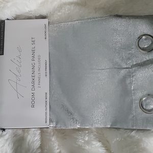 2 panel Silver room darkening panel set